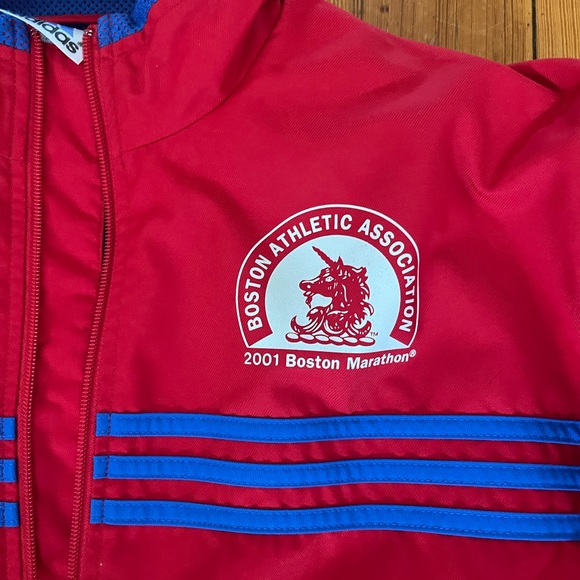 Vintage ~ Official 2001  Boston Marathon Jacket ~ Size Large - Picture 4 of 9